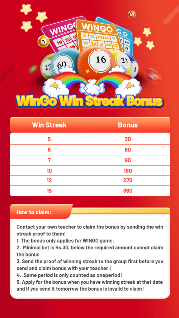 Winning Streak Bonus on PakGames