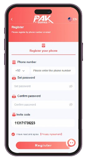 PakGames Register